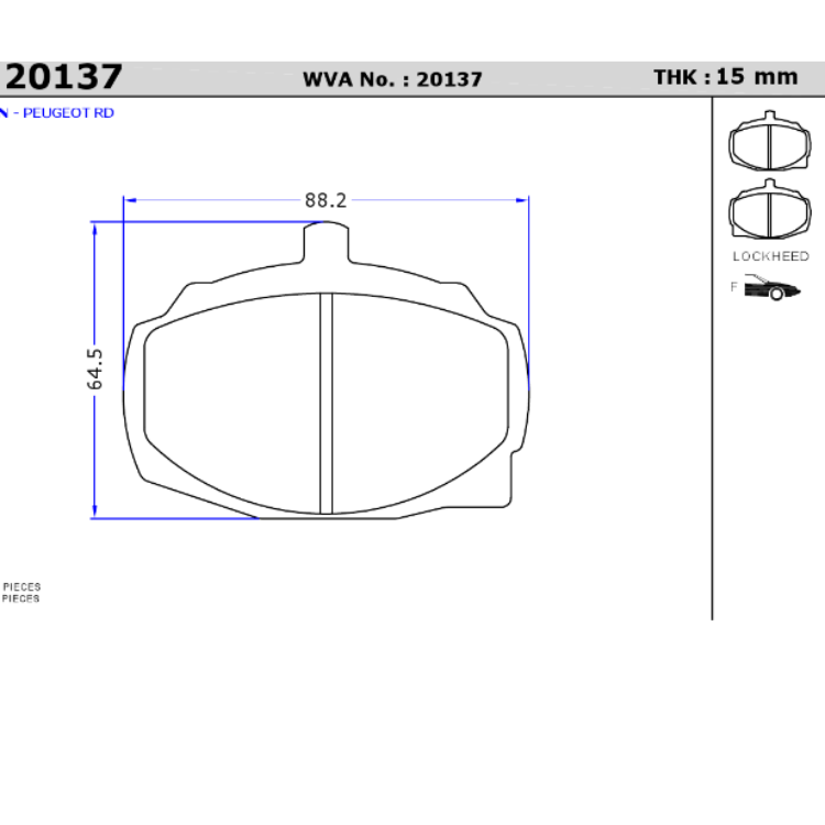 لنت ترمز RD   جلو پیکان   روا (تیکا)